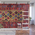 Baluch Khorasan Antique Tribal Persian Rug Print Wall Mural Gallery Image 1