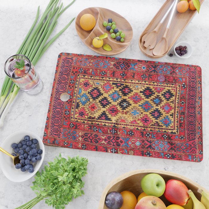 Baluch Khorasan Antique Tribal Persian Rug Print Cutting Board Gallery Image 2
