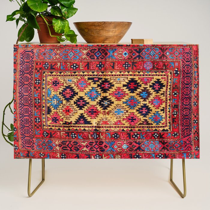 Baluch Khorasan Antique Tribal Persian Rug Print Credenza Gallery Image 1