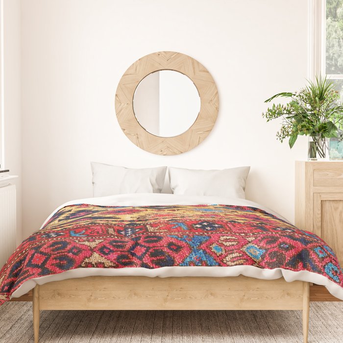 Baluch Khorasan Antique Tribal Persian Rug Print Duvet Cover Gallery Image 3