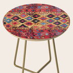 Baluch Khorasan Antique Tribal Persian Rug Print Side Table Gallery Image 2
