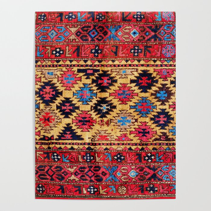 Baluch Khorasan Antique Tribal Persian Rug Print Poster Gallery Image 1