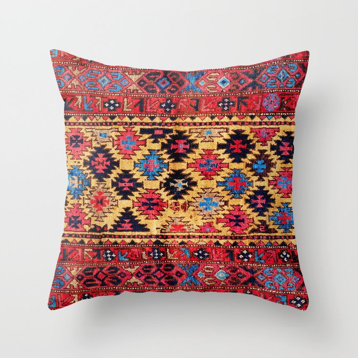 Baluch Khorasan Antique Tribal Persian Rug Print Throw Pillow Gallery Image 6