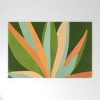 Colorful Agave Painted Cactus Illustration Welcome Mat Gallery Image 1