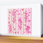 Retro Pink Cherry Blossoms Wall Mural Gallery Image 2
