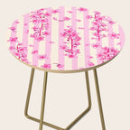 Retro Pink Cherry Blossoms Side Table Gallery Image 2