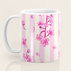 Retro Pink Cherry Blossoms Coffee Mug Gallery Image 3