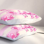 Retro Pink Cherry Blossoms Pillow Sham Gallery Image 3