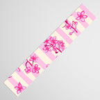 Retro Pink Cherry Blossoms Table Runner Gallery Image 3