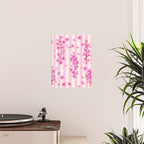 Retro Pink Cherry Blossoms Poster Gallery Image 2