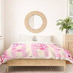 Retro Pink Cherry Blossoms Duvet Cover Gallery Image 3
