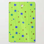 Celestial Star Twinkle in Galaxy Green Watercolor Cutting Board Gallery Image 1