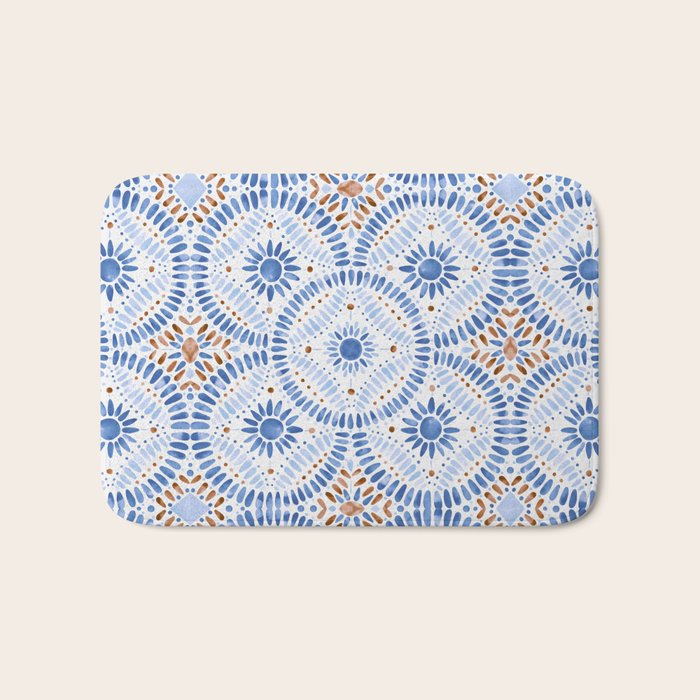 Boho Tiles Mandala Bath Mat Gallery Image 1