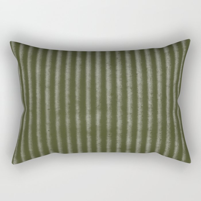 Ribbed (Olive Green) Rectangular Pillow Gallery Image 2