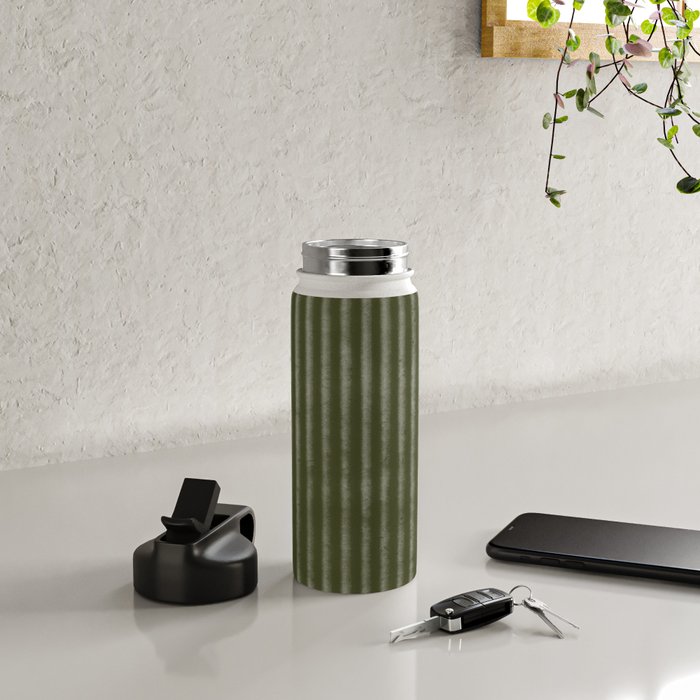 Ribbed (Olive Green) Water Bottle Gallery Image 4