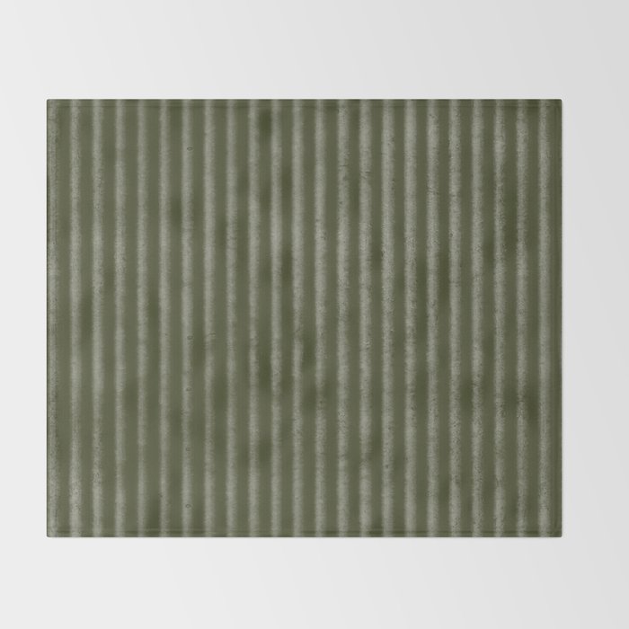 Ribbed (Olive Green) Throw Blanket Gallery Image 2