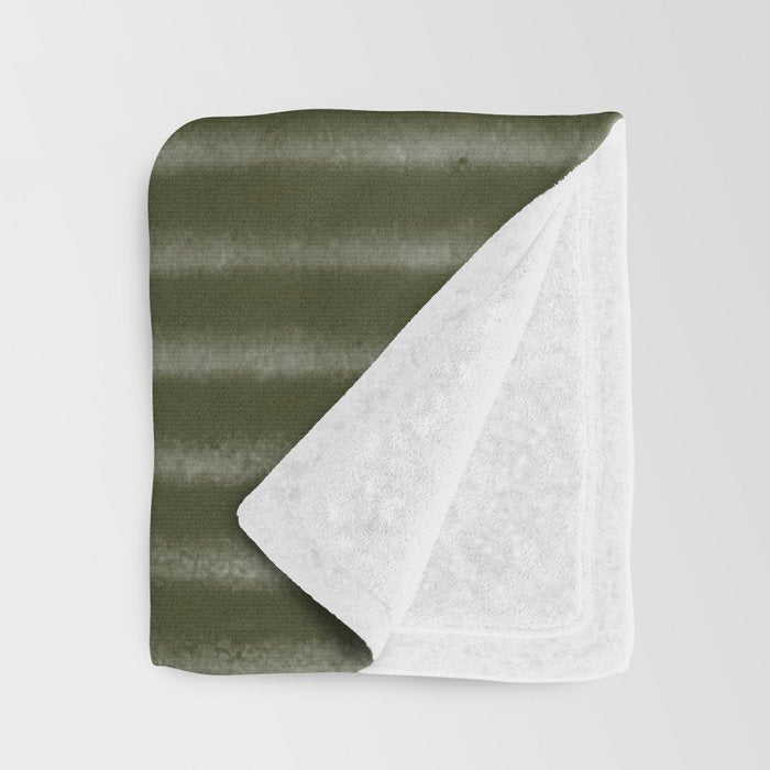 Ribbed (Olive Green) Throw Blanket Gallery Image 3