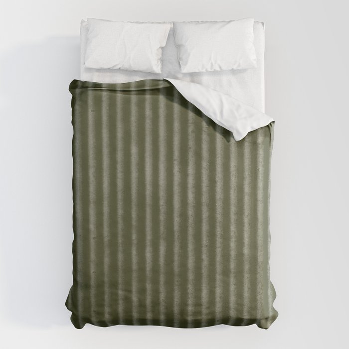 Ribbed (Olive Green) Duvet Cover Gallery Image 6
