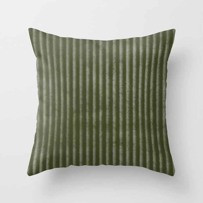 Ribbed (Olive Green) Throw Pillow Gallery Image 6