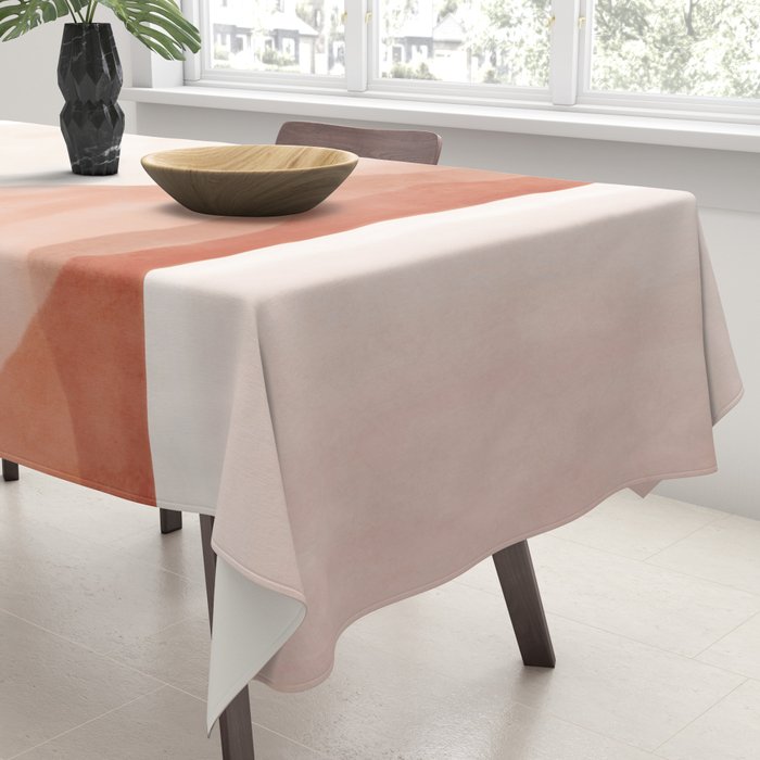 Warm watercolor abstract landscape Tablecloth Gallery Image 3