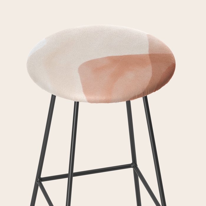 Warm watercolor abstract landscape Stool Gallery Image 2