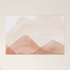 Warm watercolor abstract landscape Welcome Mat Gallery Image 1