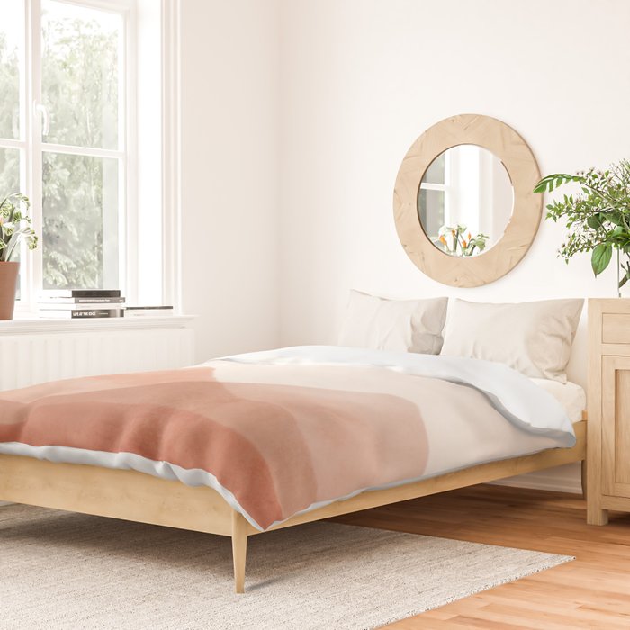 Warm watercolor abstract landscape Duvet Cover Gallery Image 2