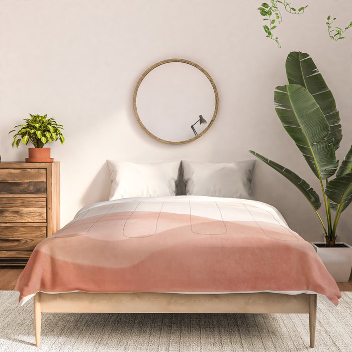 Warm watercolor abstract landscape Comforter Gallery Image 3