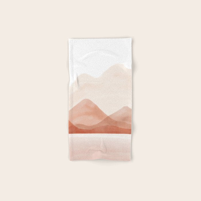 Warm watercolor abstract landscape Bath Towel Gallery Image 1