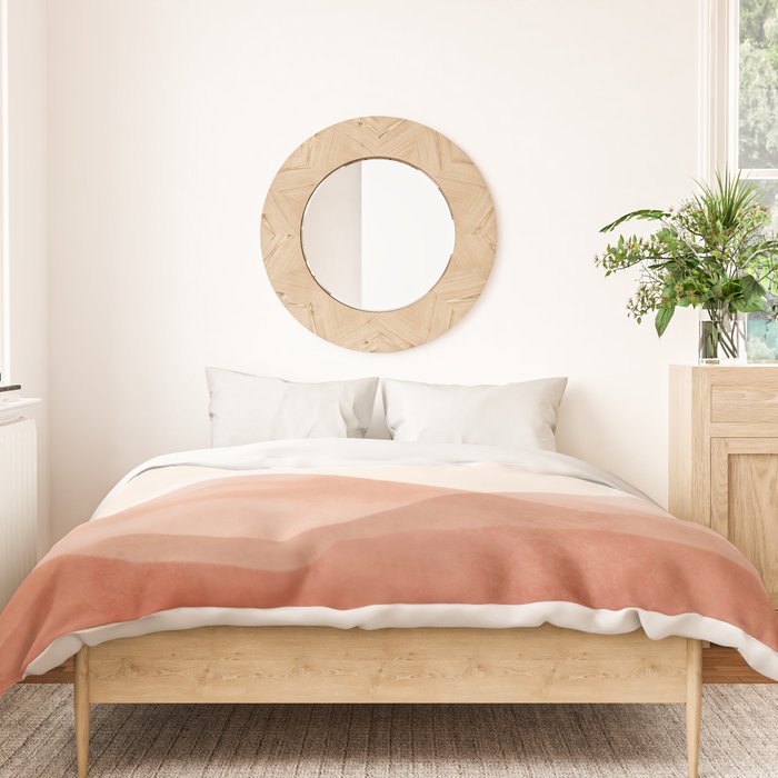 Warm watercolor abstract landscape Duvet Cover Gallery Image 3