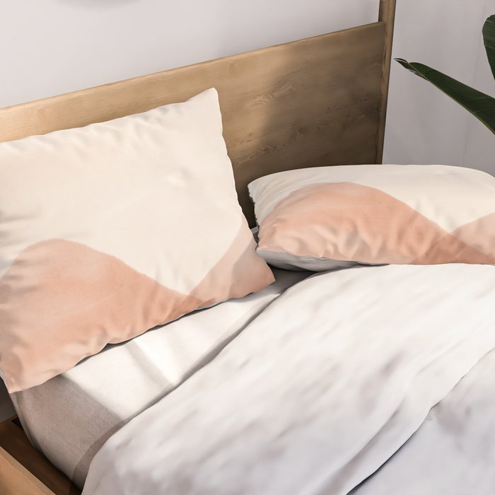 Warm watercolor abstract landscape Pillow Sham Gallery Image 2