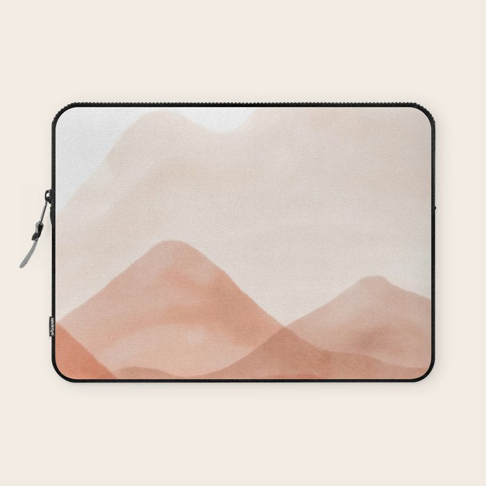 Warm watercolor abstract landscape Laptop Sleeve Gallery Image 1