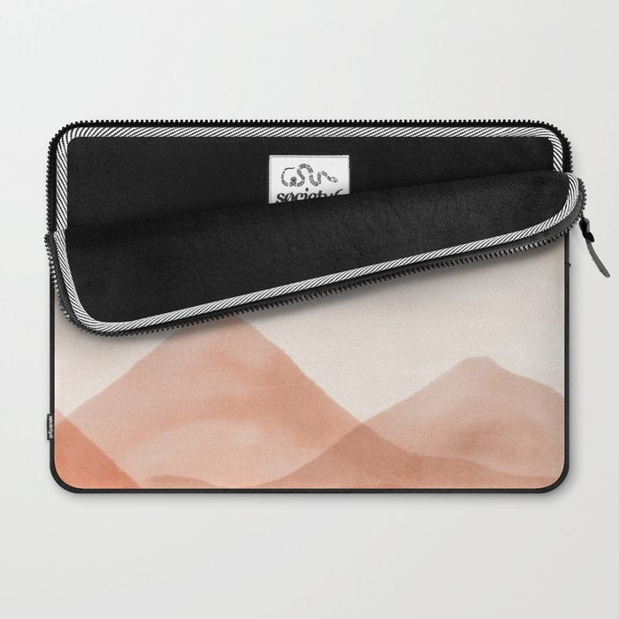 Warm watercolor abstract landscape Laptop Sleeve Gallery Image 2
