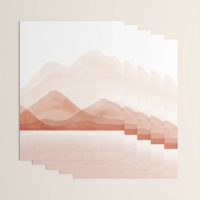 Warm watercolor abstract landscape Wrapping Paper Gallery Image 3