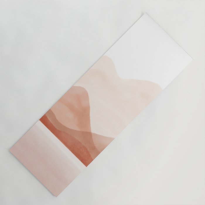 Warm watercolor abstract landscape Yoga Mat Gallery Image 1