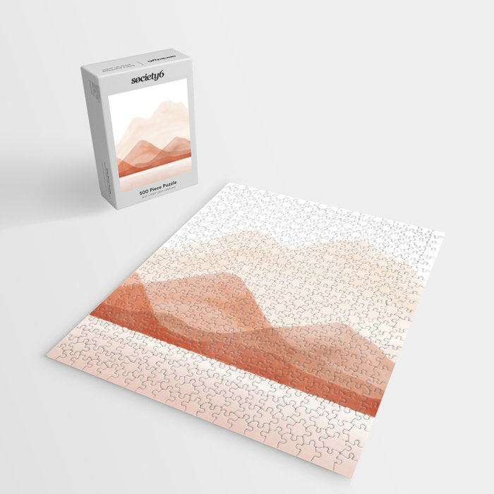 Warm watercolor abstract landscape Jigsaw Puzzle Gallery Image 2