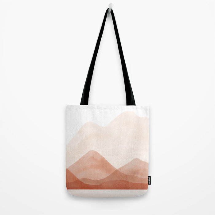 Warm watercolor abstract landscape Tote Bag Gallery Image 2