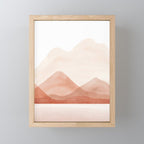 Warm watercolor abstract landscape Mini Art Print Gallery Image 1