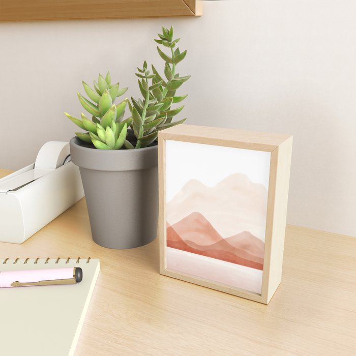 Warm watercolor abstract landscape Mini Art Print Gallery Image 2