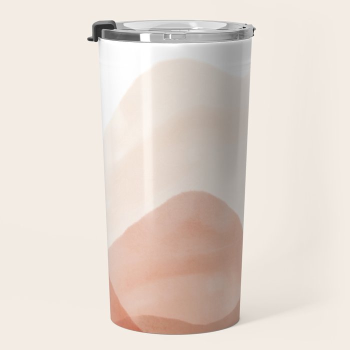 Warm watercolor abstract landscape Travel Mug Gallery Image 3