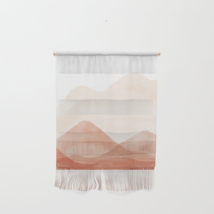 Warm watercolor abstract landscape Wall Hanging Gallery Image 1