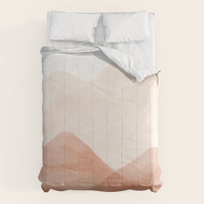 Warm watercolor abstract landscape Comforter Gallery Image 6