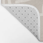 Abstract line art / Face/beige Bath Mat Gallery Image 2