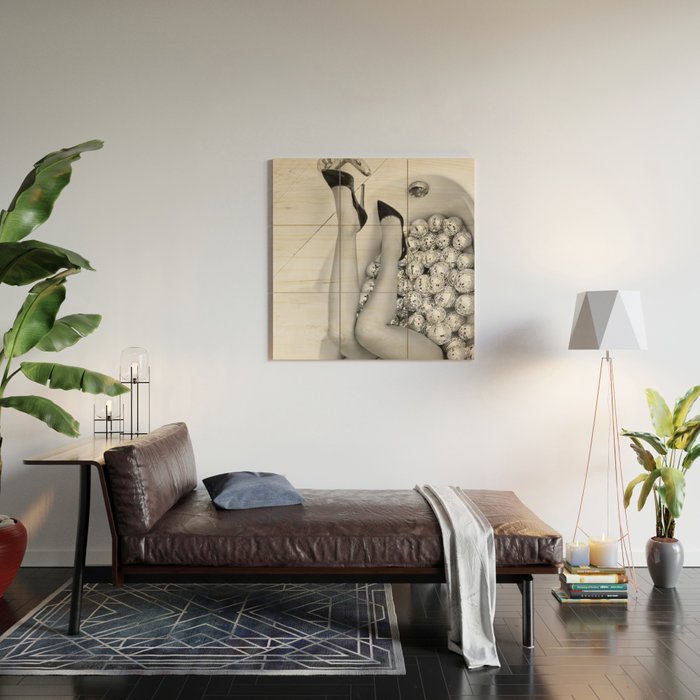 Female Disco Legs - Black White Photography - Photograph Wood Wall Art Gallery Image 2