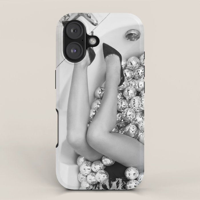Female Disco Legs - Black White Photography - Photograph iPhone Case Gallery Image 1