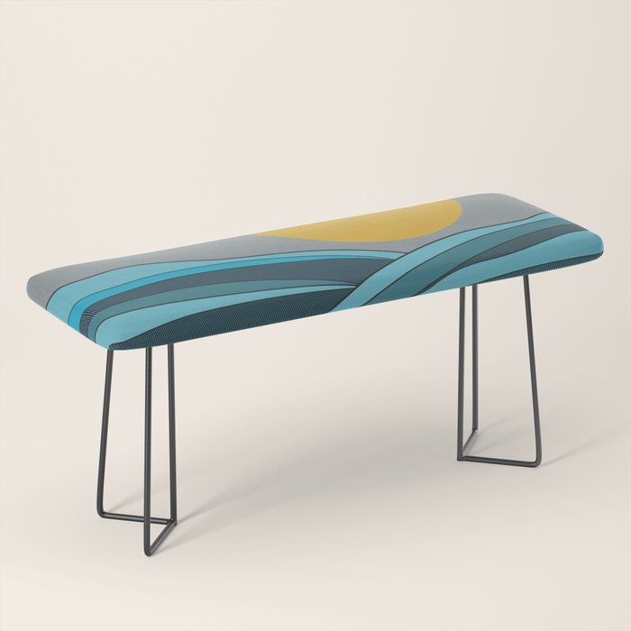 The ocean, waves and sun Bench Gallery Image 1