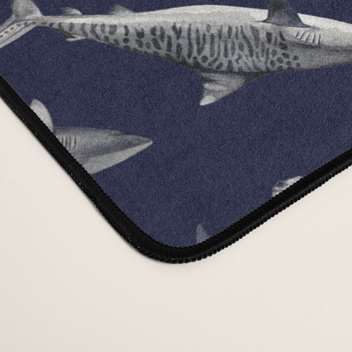 SHARKS PATTERN (NAVY BLUE) Desk Mat Gallery Image 4