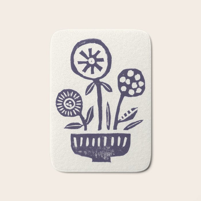 Native Flowers Bath Mat Gallery Image 1