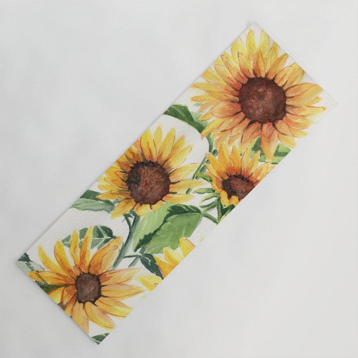 Sunflowers Yoga Mat Gallery Image 1