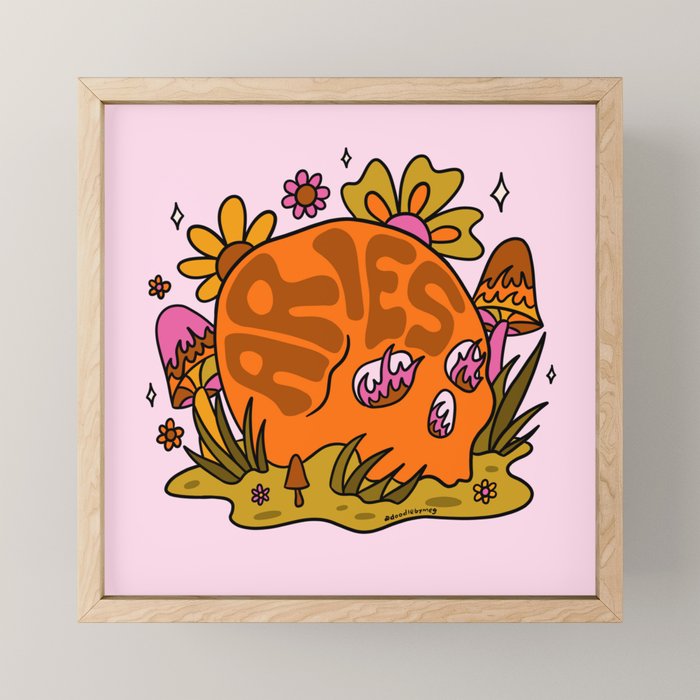 Aries Skull Mini Art Print Gallery Image 1